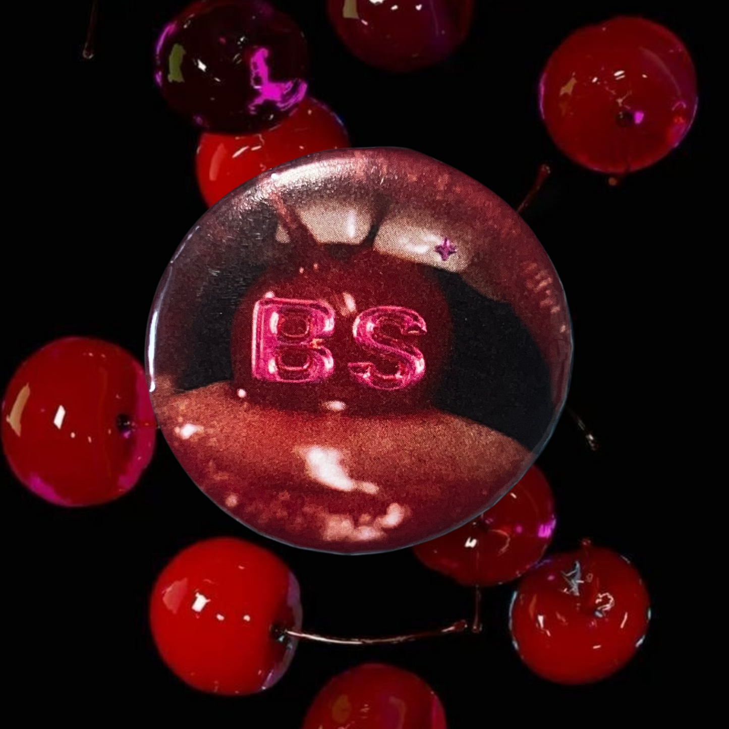 cherry kiss pin