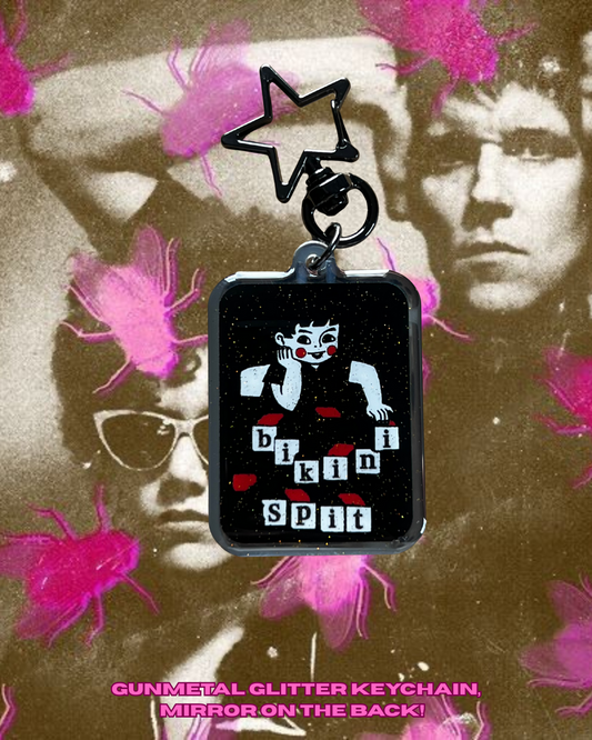 Gunmetal Glitter Keychain!